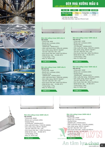 CATALOGUE BẢNG GIÁ ĐÈN LED VINALED 2021-2022