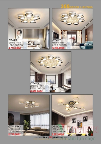 CATALOGUE BẢNG GIÁ ĐÈN LED TRANG TRÍ 355 NĂM 2021