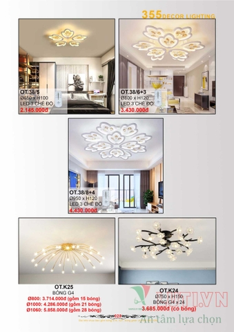CATALOGUE BẢNG GIÁ ĐÈN LED TRANG TRÍ 355 NĂM 2021