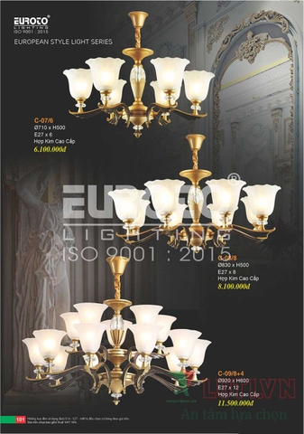 CATALOGUE BẢNG GIÁ ĐÈN TRANG TRÍ EUROTO 2022 (P1)