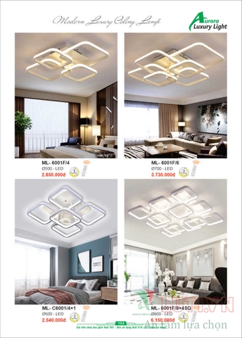 CATALOGUE BẢNG GIÁ ĐÈN LED TRANG TRÍ AURORA 2022