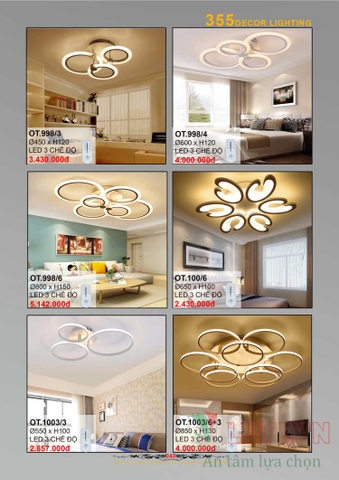 CATALOGUE BẢNG GIÁ ĐÈN LED TRANG TRÍ 355 NĂM 2021