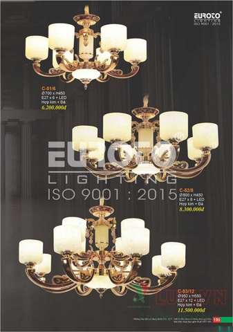CATALOGUE BẢNG GIÁ ĐÈN TRANG TRÍ EUROTO 2022 (P1)
