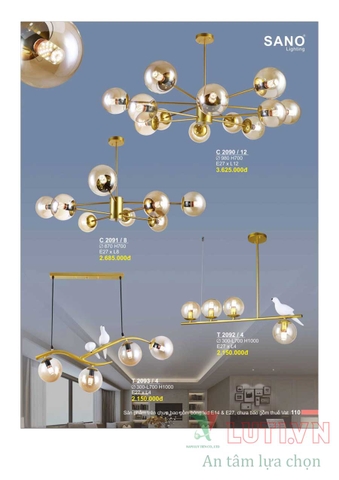 CATALOGUE BẢNG GIÁ ĐÈN LED TRANG TRÍ SANO 2021 (PHẦN 1)