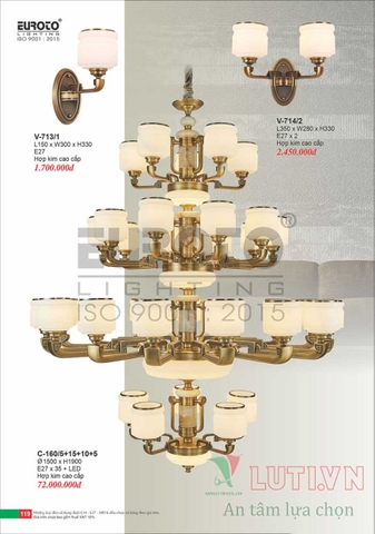 CATALOGUE BẢNG GIÁ ĐÈN TRANG TRÍ EUROTO 2022 (P1)