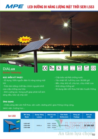CATALOGUE BẢNG GIÁ ĐÈN LED MPE (THÁNG 10/2021)