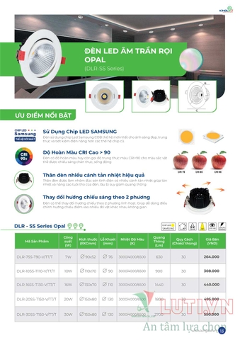 CATALOGUE BẢNG GIÁ ĐÈN LED KINGLED NĂM 2021