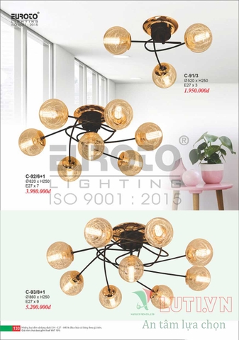 CATALOGUE BẢNG GIÁ ĐÈN TRANG TRÍ EUROTO 2022 (P1)
