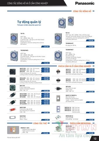 CATALOGUE THIẾT BỊ ĐIỆN PANASONIC 2021 (THÁNG 10)