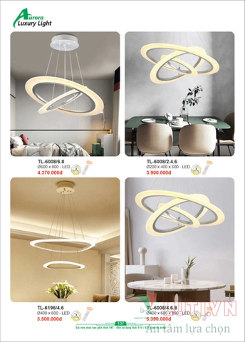 CATALOGUE BẢNG GIÁ ĐÈN LED TRANG TRÍ AURORA 2022