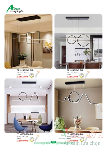 CATALOGUE BẢNG GIÁ ĐÈN LED TRANG TRÍ AURORA 2022