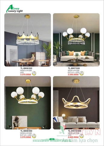 CATALOGUE BẢNG GIÁ ĐÈN LED TRANG TRÍ AURORA 2022