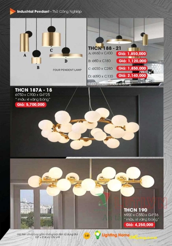 CATALOGUE ĐÈN TRANG TRÍ LIGHTING&HOME 2022 (P1)