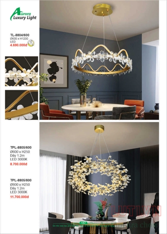 CATALOGUE BẢNG GIÁ ĐÈN LED TRANG TRÍ AURORA 2022