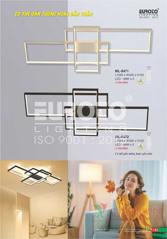 CATALOGUE BẢNG GIÁ ĐÈN TRANG TRÍ EUROTO 2022 (P1)