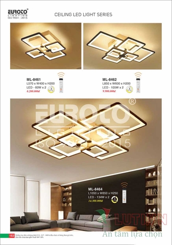 CATALOGUE BẢNG GIÁ ĐÈN TRANG TRÍ EUROTO 2022 (P1)