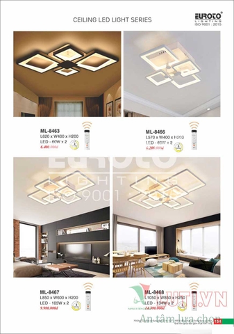 CATALOGUE BẢNG GIÁ ĐÈN TRANG TRÍ EUROTO 2022 (P1)