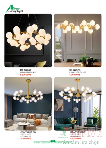 CATALOGUE BẢNG GIÁ ĐÈN LED TRANG TRÍ AURORA 2022