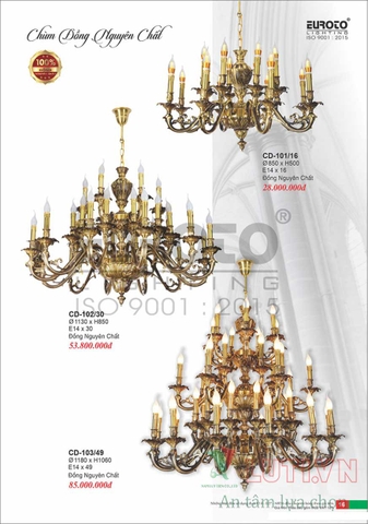 CATALOGUE BẢNG GIÁ ĐÈN TRANG TRÍ EUROTO 2022 (P1)