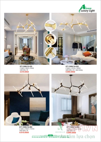 CATALOGUE BẢNG GIÁ ĐÈN LED TRANG TRÍ AURORA 2022