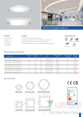 CATALOGUE BẢNG GIÁ ĐÈN LED OPPO NĂM 2021