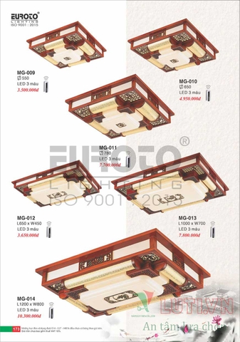 CATALOGUE BẢNG GIÁ ĐÈN TRANG TRÍ EUROTO 2022 (P1)
