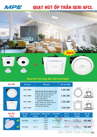 CATALOGUE BẢNG GIÁ ĐÈN LED MPE (THÁNG 10/2021)