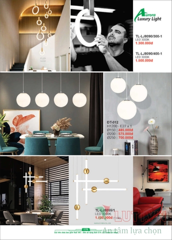 CATALOGUE BẢNG GIÁ ĐÈN LED TRANG TRÍ AURORA 2022