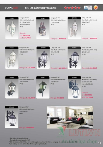 CATALOGUE BẢNG GIÁ ĐÈN LED DUHAL C (THÁNG 4/2021)