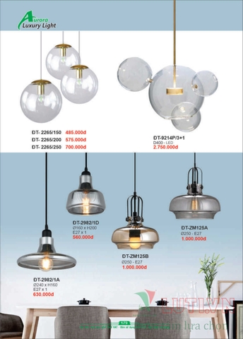 CATALOGUE BẢNG GIÁ ĐÈN LED TRANG TRÍ AURORA 2022