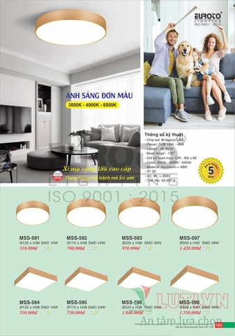 CATALOGUE BẢNG GIÁ ĐÈN TRANG TRÍ EUROTO 2022 (P1)