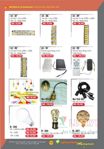CATALOGUE ĐÈN TRANG TRÍ LIGHTING&HOME 2022 (P1)