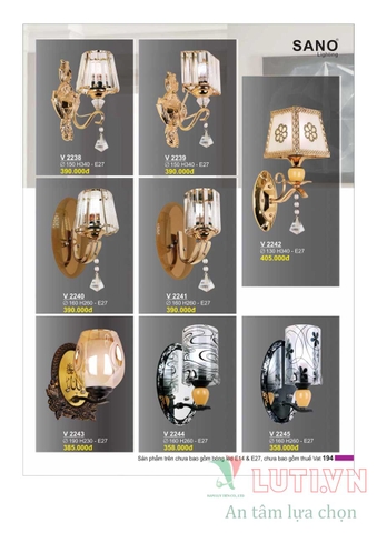 CATALOGUE BẢNG GIÁ ĐÈN LED TRANG TRÍ SANO 2021 (PHẦN 1)