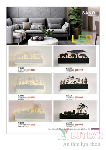 CATALOGUE BẢNG GIÁ ĐÈN LED TRANG TRÍ SANO 2021 (PHẦN 1)