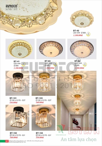 CATALOGUE BẢNG GIÁ ĐÈN TRANG TRÍ EUROTO 2022 (P1)