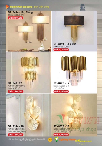 CATALOGUE ĐÈN TRANG TRÍ LIGHTING&HOME 2022 (P1)