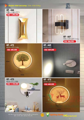 CATALOGUE ĐÈN TRANG TRÍ LIGHTING&HOME 2022 (P1)