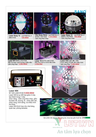 CATALOGUE BẢNG GIÁ ĐÈN LED TRANG TRÍ SANO 2021 (PHẦN 1)