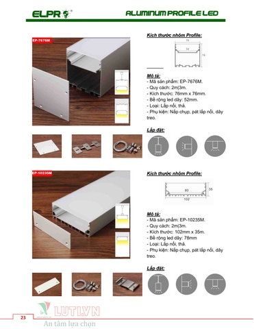 CATALOGUE ALUMINUM PROFILE LED