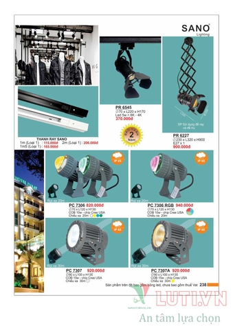 CATALOGUE BẢNG GIÁ ĐÈN LED TRANG TRÍ SANO 2021 (PHẦN 1)