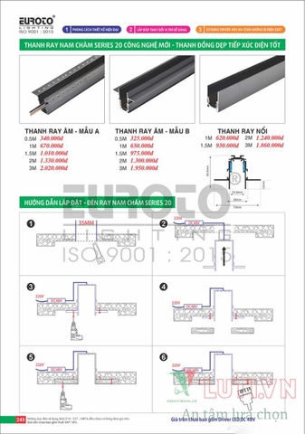 CATALOGUE BẢNG GIÁ ĐÈN TRANG TRÍ EUROTO 2022 (P1)