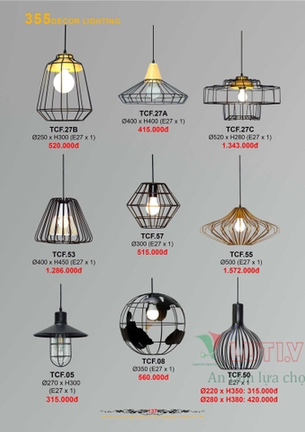 CATALOGUE BẢNG GIÁ ĐÈN LED TRANG TRÍ 355 NĂM 2021