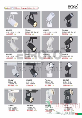 CATALOGUE BẢNG GIÁ ĐÈN TRANG TRÍ EUROTO 2022 (P1)