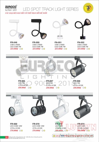 CATALOGUE BẢNG GIÁ ĐÈN TRANG TRÍ EUROTO 2022 (P1)