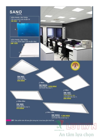 CALOTAGUE BẢNG GIÁ ĐÈN LED TRANG TRÍ SANO 2021 (PHẦN 2)