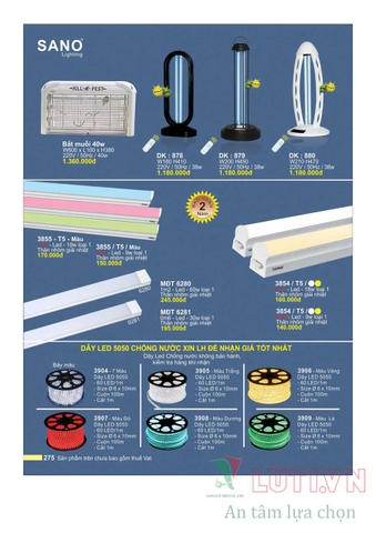 CALOTAGUE BẢNG GIÁ ĐÈN LED TRANG TRÍ SANO 2021 (PHẦN 2)