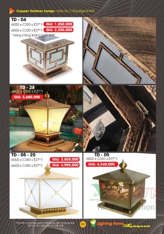 CATALOGUE ĐÈN TRANG TRÍ LIGHTING&HOME 2022 (P2)