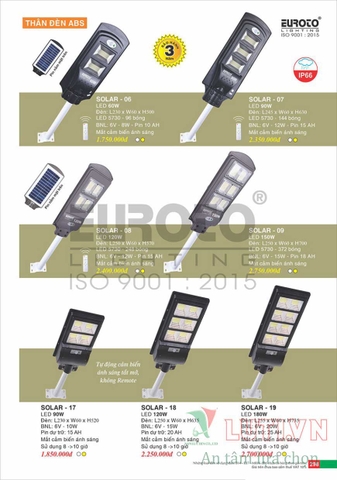 CATALOGUE ĐÈN TRANG TRÍ EUROTO 2022 (P2)