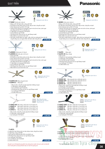 CATALOGUE THIẾT BỊ ĐIỆN PANASONIC 2021 (THÁNG 10)