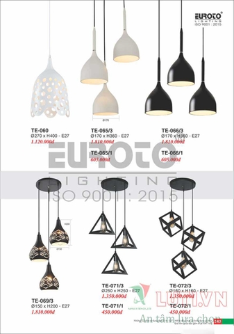 CATALOGUE ĐÈN TRANG TRÍ EUROTO 2022 (P2)